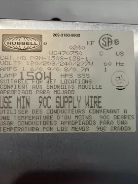 PGM-150S-128-1 HUBBELL Light Wall Pole Mount Fixture Volts #2