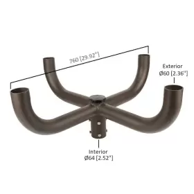 JH-1QBH90-54C J-H LED Tenon Adapter Mounting Bracket Round #2