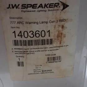 1403601 J.W. SPEAKER Arc Warning Lamp Light Safety