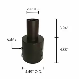 791727111215 JCLIEVO Tenon Adapter Round Pole Top Slip Fitter #2