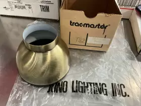 T82-AB JUNO / TRAC-MASTER Track Lighting Antique Finish Flare