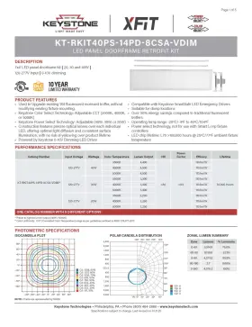 KT-RKIT40PS-14PD-8CSA-VDIM KEYSTONE Pallet Led Troffer Kit