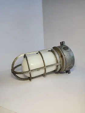 VG67A KILLARK Milk Glass Cage Light Explosion Fixture
