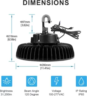 691161479660 KOTLIN Ufo Led High Bay Light Dimmable #3