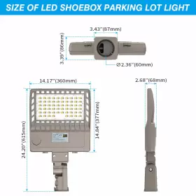 NG-SB-150WH KUKUPOO Led Parking Lights Shoebox Area Pole #2