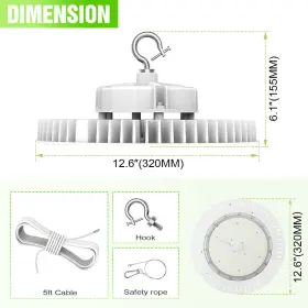 IHBNG-UFO-200W KUKUPPO Led High Bay Light Hps Dimmable #3