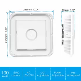 NG-CP-100WCD-358S-WAEH KUKUPPO Led Canopy Light Parking Gas #3
