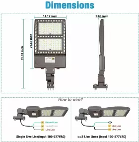 NG-NSB-320W-N-5K-120V KUKUPPO Led Parking Light Shoebox Hps #3