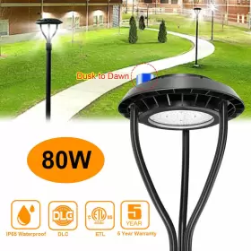 NG-PTA-80W-508P KUKUPPO Dusk Dawn Led Post Top Light Lamp