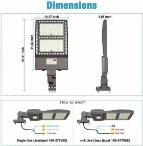 NG-SB-400W-508-CNGN KUKUPPO Led Parking Light Shoebox Fixture #3
