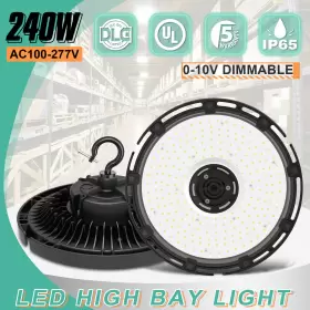 NG-UFO-240W-D-5K-120V-LED KUKUPPO High Bay Light Garage