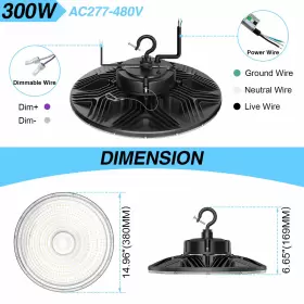 NG-UFOPR-300W-508-B KUKUPPO Ufo Led High Bay Light Lamp #3