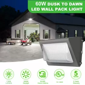 NG-WP-60W KUKUPPO Led Dusk Down Wall Pack Lights Security #3