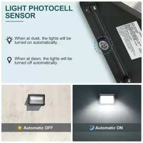 NG-WP-80W-5K-P-120V-2PCS KUKUPPO Led Wall Pack Light Dusk #3