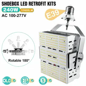 NGRK-240W-5K-120V KUKUPPO Led Shoebox Retrofit Light Fixture #2