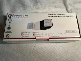 EL-2-W-BB LFI Light Fixture Standard Bright Led Emergency