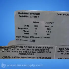PPA050C LIEBERT Precision Power Center Usip #2