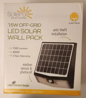 SL-SWL-15W-G2 LIGHT EFFICIENT DESIGN Solera Grid Led Solar