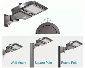 LSB-150W04-ARM LIGHTDOT Ledmo Led Parking Shoebox Light Dusk #2
