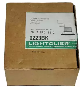 9223BK LIGHTOLIER Lytespan Track Lighting Parr Flex Ring Box