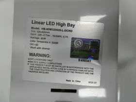 HB-90W320605-L-DCW2 LUMINAIRE Linear Led High Bay #3