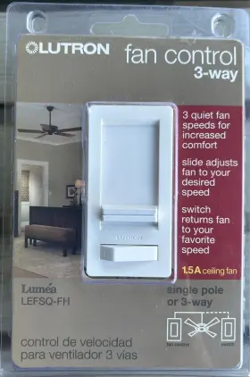 Lefsq-fh-wh LUTRON Skylark Fan Control