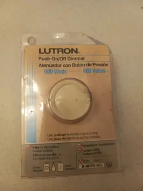 D-603PH-WH LUTRON Push Dimmer Watts