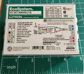 EC3DT418KU1S LUTRON Ecosystem Fluorescent Dimming Ballast