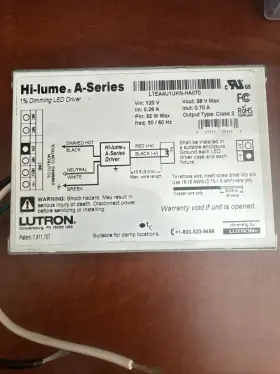 LTEAU1UKN-EA030 LUTRON Lume Dimming Led Driver