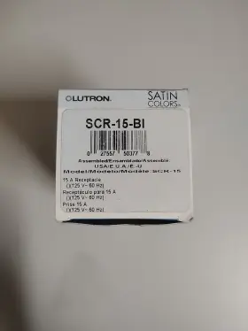 SCR-15-BI LUTRON Receptacle Biscuit