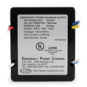 EPC-PM-120V LVS CONTROLS Emergency Power Control