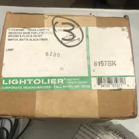 6197BK LYTEOLIER Lightolier Lytespan Base Cord Switch Track #3