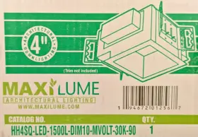 194672012567 MAXILUME Elite Lighting Led Square Recessed Down