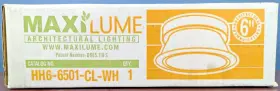 HH6-6501-CL-WH MAXILUME Lighting Architectural Round