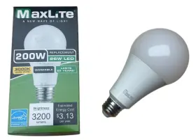 26A23D30 MAXLITE Led Bulb Equiv Dimmable