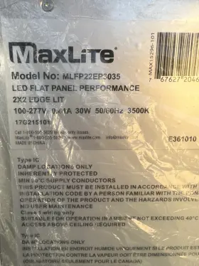MLFP22G43040 MAXLITE Flatmax Led Flat Panel Lit
