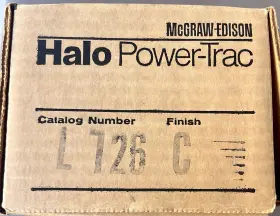 L726 MCGRAW EDISON HALO POWER-TRAC Vienti Lampholder Track