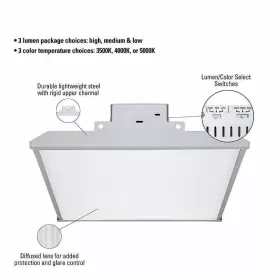 LHBS-1218C3R METALUX High Bay Light Led Linear Selectable #3