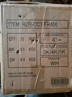 RZR-CCT-FR400-WH NDR Fire Recessed Recess Downlight