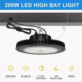 IHB-UFO-200W NGT High Bay Led Light Fixture Waterproof #3