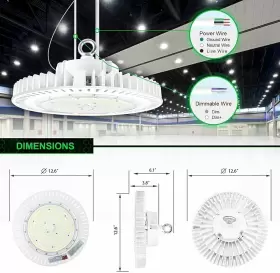IHB-UFO-240W NGT High Bay Dimmable Workshop Light Fixture #3