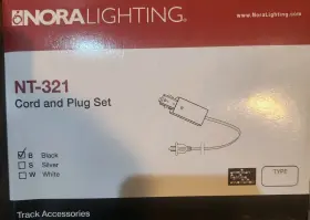 321B-1PCS NORA Lighting End Cord Plug Set Finish