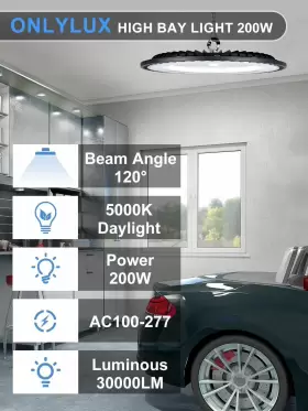 OL-BL5K-6P ONLYLUX Led High Bay Light Garage Lightsing #3
