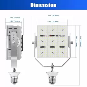 760450022143 OPENLUX Shoebox Led Retrofit Hps Hid Mogul #3