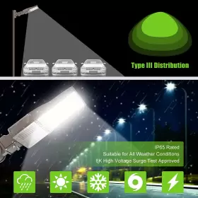 CR-PL-N-150W OPENLUX Led Parking Light Photocell Shoebox Pole #3