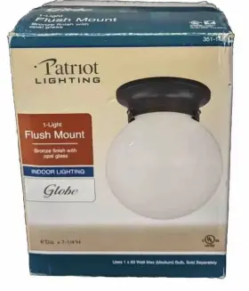 351-1481 PATRIOT LIGHTIN Lighting Globe Flush Mount Ceiling