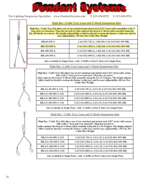 HK-120-18Y-L PENDANT SYSTEMS Aircraft Cable Suspension Hook
