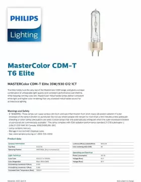046677409142 PHILIPS Master Cdm Elite Light Bulb #3