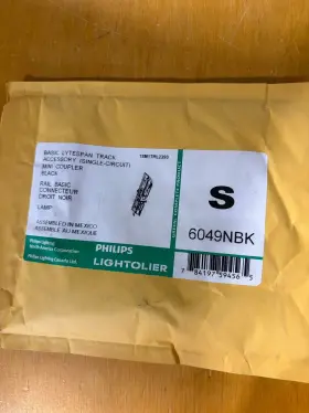 6049NBK PHILIPS Lytespan Track Mini Coupler Single Circuit