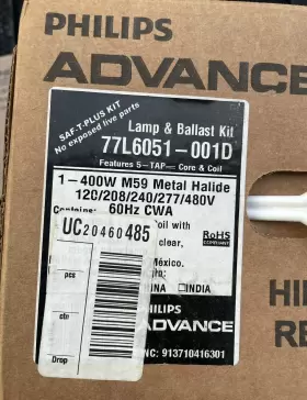 77L570-001D PHILIPS ADVANCE Lamp Ballast Halide Kit